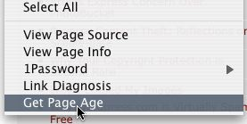 Get Page Age Screenshot