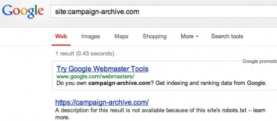 Campaign Google Results