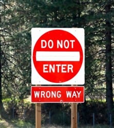 Wrong Way Image