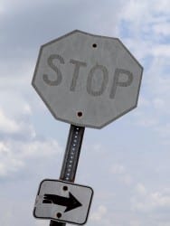 Faded Stop Sign