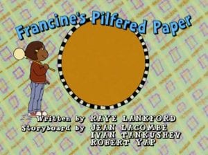 Francine's Pilfered Paper Title